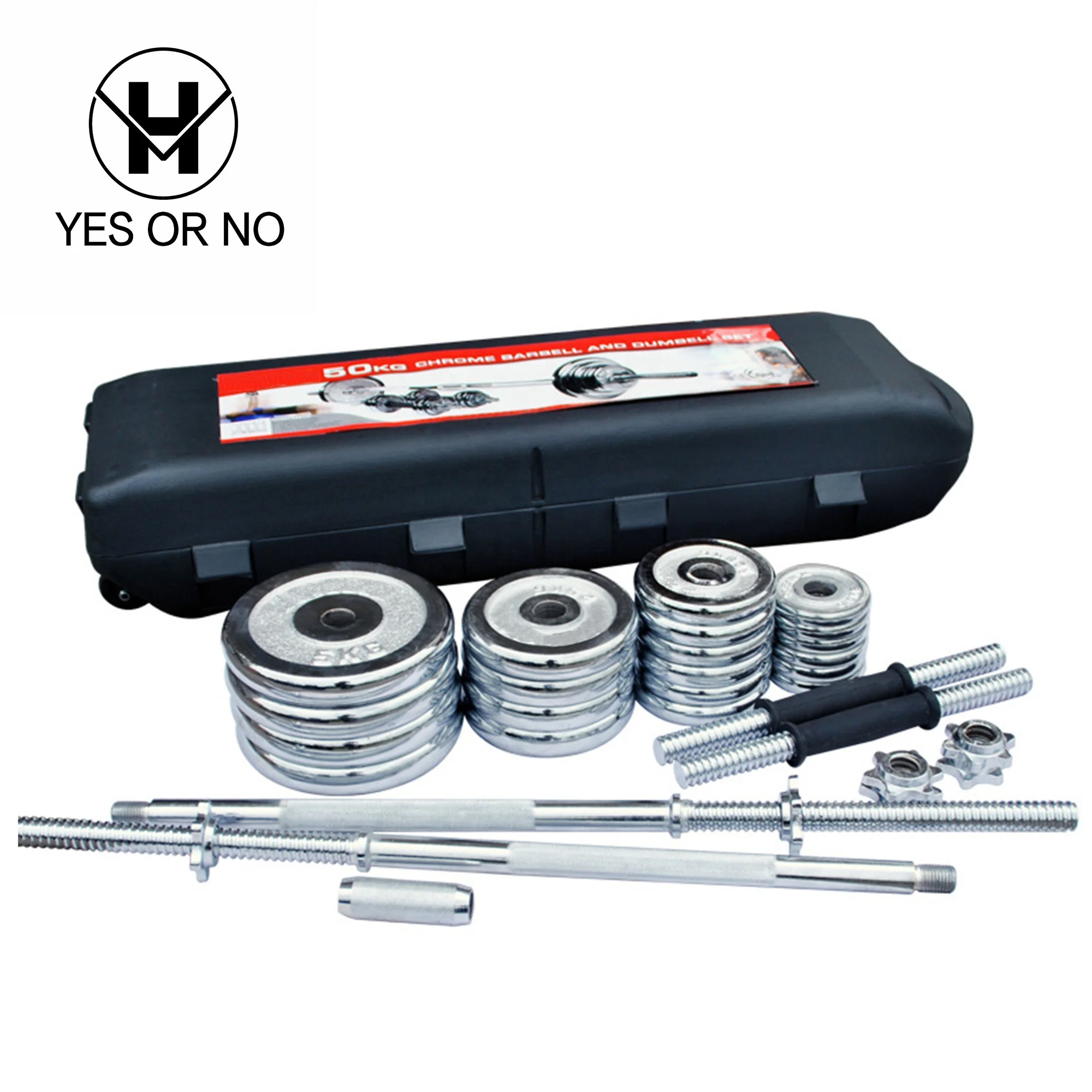 45lb 50kg 60 110 lb Gym Cast Iron Equipment Free Weights Lifting Chrome  Dumbbell Set Dumbbells