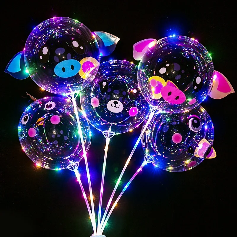 Led Bobo Balloons, MELLCO Transparent LED Light Up Balloons