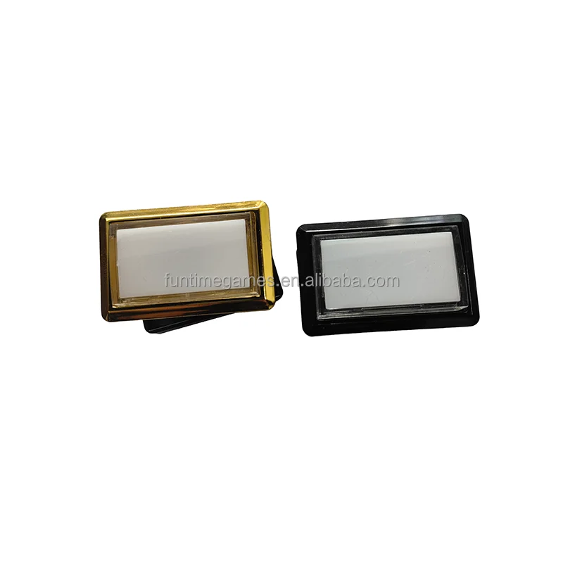 DIY Arcade Machine Coin Slot Accessory 50x30mm Plastic Square Push Button for Crane Type Machines