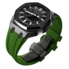 Black Case Green Band