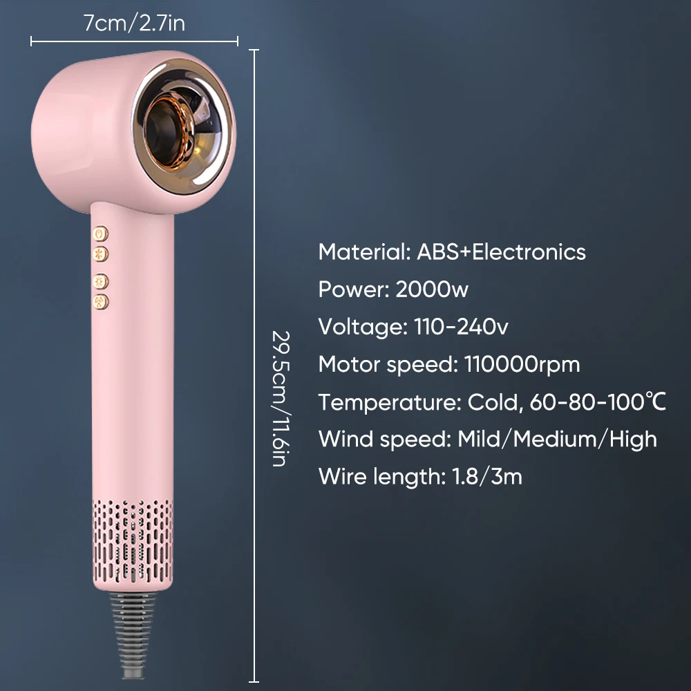 Effortless Hair Drying with the High Speed Blow Dryer