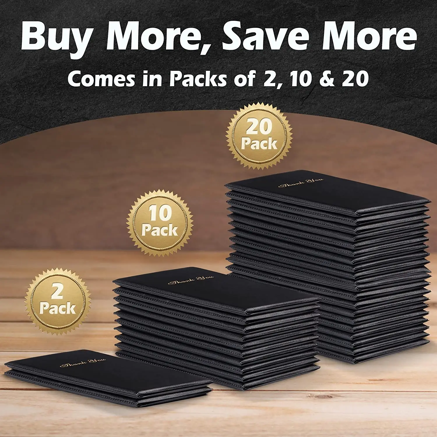 Restaurant Accessories Leather Guest Check Presenter Check Holder Hotel