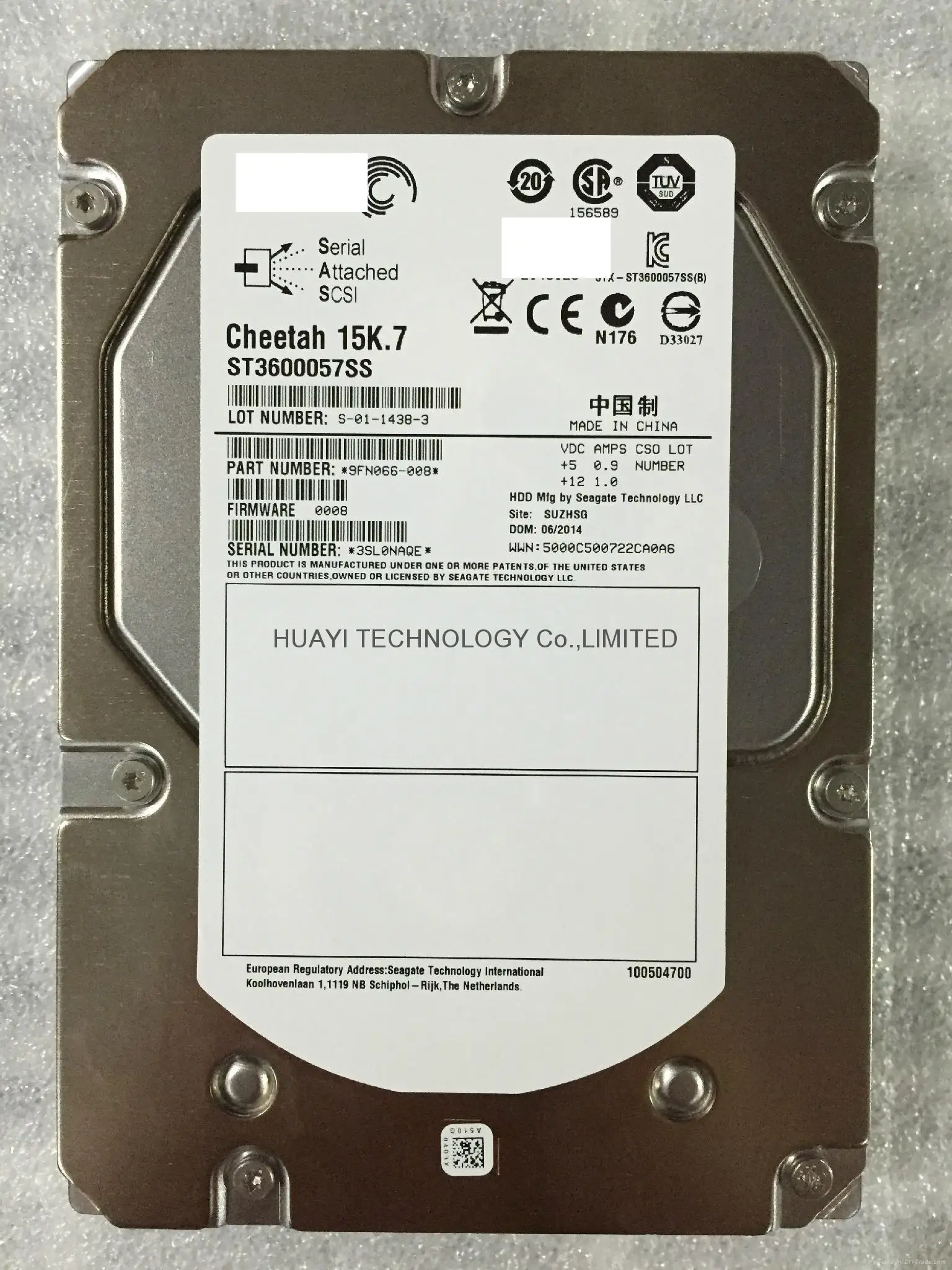 Seagate 3.5インチ内蔵HDD 600GB SAS 6G 15000rpm ST3600057SS