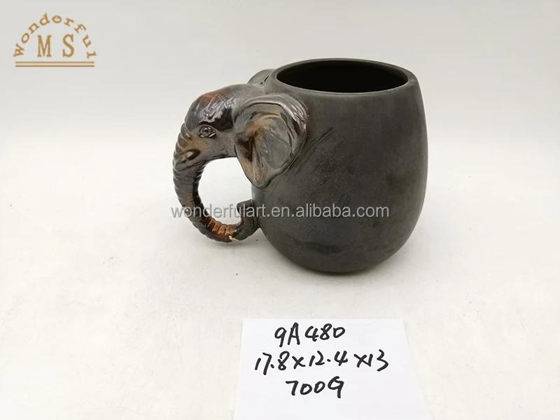 Metal Glaze Eco-friendly Coffee Mugs Custom Handmade Milk Mug High Quality Black Ceramic Kettle Cup for Household