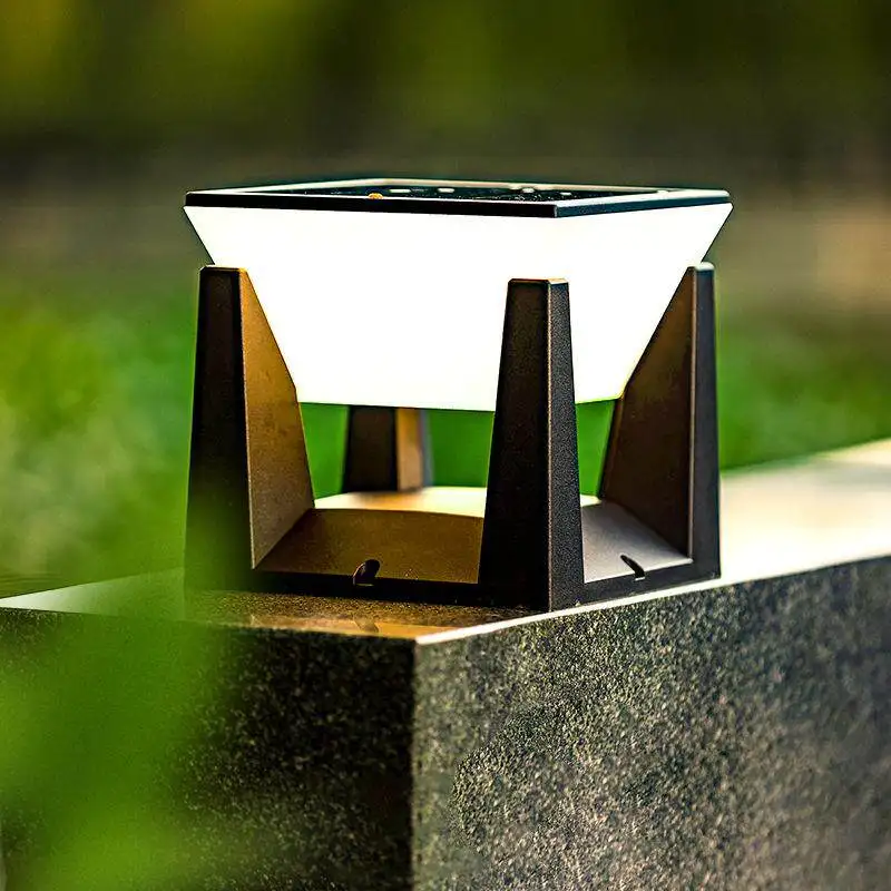 New Solar-Powered IP65 Waterproof Pillar Light for Outdoor Villa Gardens Guardrails Courtyard Fences & Wall Tops