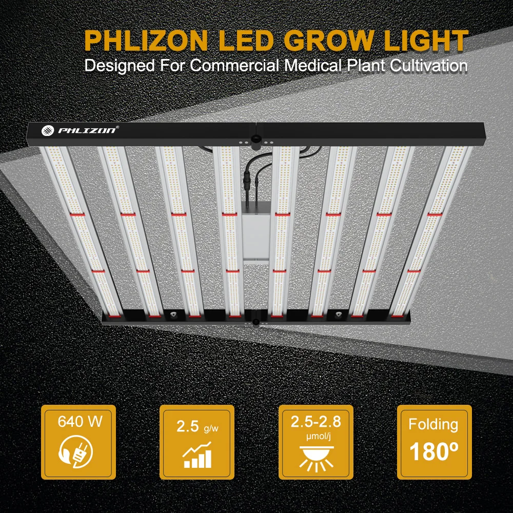 640W Folding Plant LED Grow Light Full Spectrum China Manufacturer
