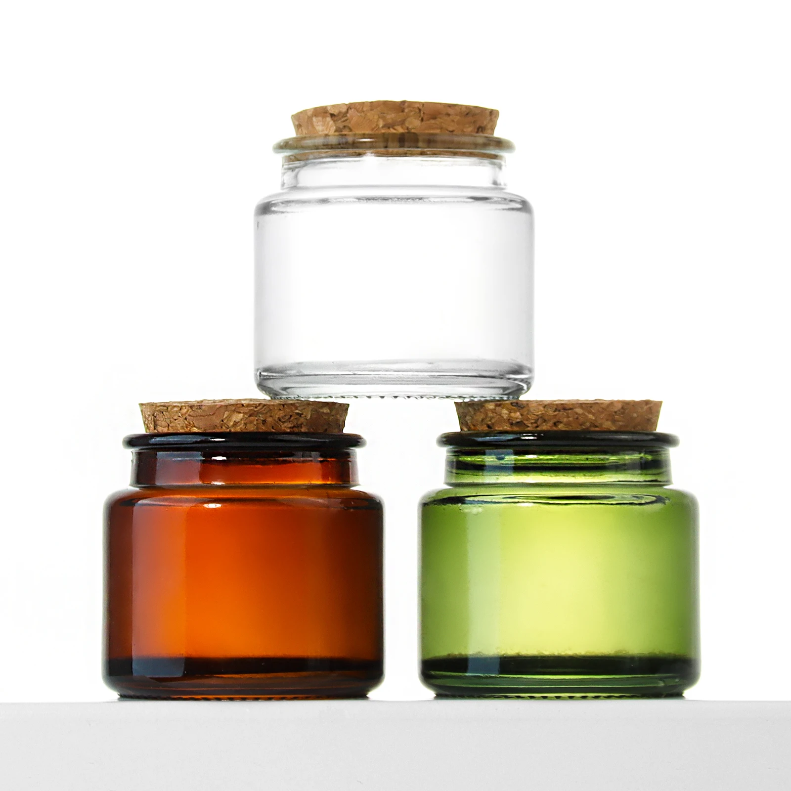 Individuelle 100ml Bernsteinfarbene Großhandels-Kerzenbehälter aus Glas