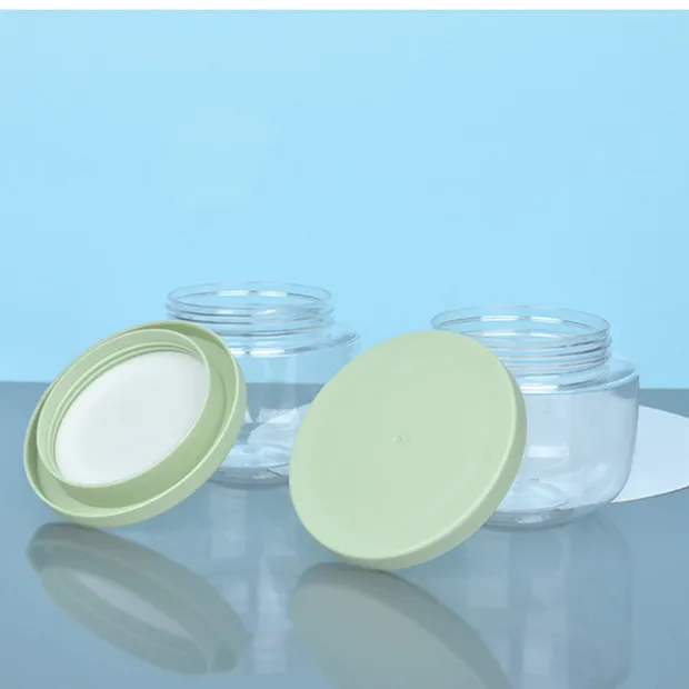 Empty 300ml 350ml Round Plastic Jar with Inner Lid Food Grade Storage  Container Leakproof Liquid Cream Bottle 1PCS