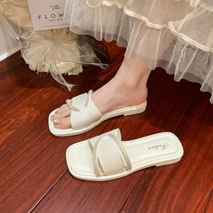 Women's Summer Outdoor & Indoor Flats Fashionable Cross-Border E-Commerce Wholesale Non-Slip Versatile Beach for Slippers