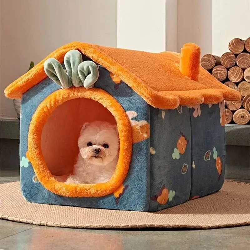 Foldable Pet Dog House Indoor Winter Warm Cat Bed Tent For Small Dog