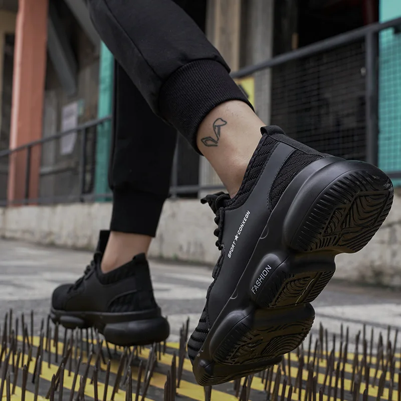 ZG 8875 SAFETYLEADERS Zapatos ligeros con puntera de acero Unisex Casual  Zapatillas de trabajo de seguridad con suela de PU Invierno Verano