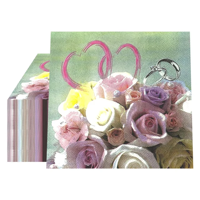 2-Ply Colorful Flower Grass Pattern Napkins for Dinner Parties Hotels & Restaurants Bag Spot Wholesale