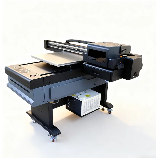 Efficient 6090 UV Flatbed Printer 360 Rotation Automatic Large Format 600mm Print Dimension for Metal Bottle Glass UV Ink