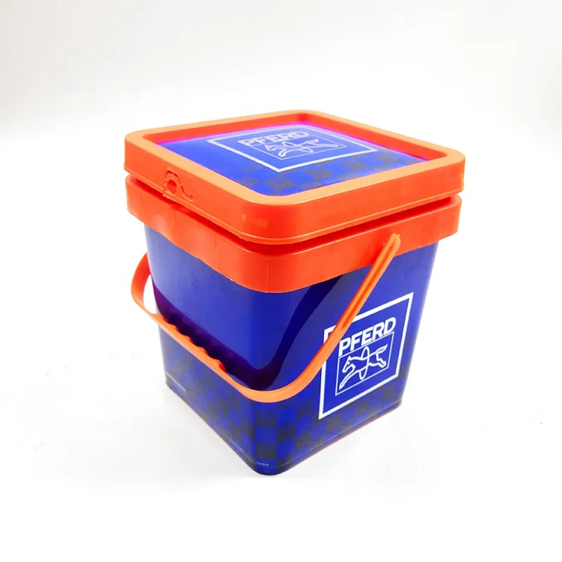 Square 1L Plastic Buckets 3L Plastic Pails 16L PP Barrels PE Drums 25L Packing Plastic Buckets with Lids 2 Pc Square Shape 1-30L