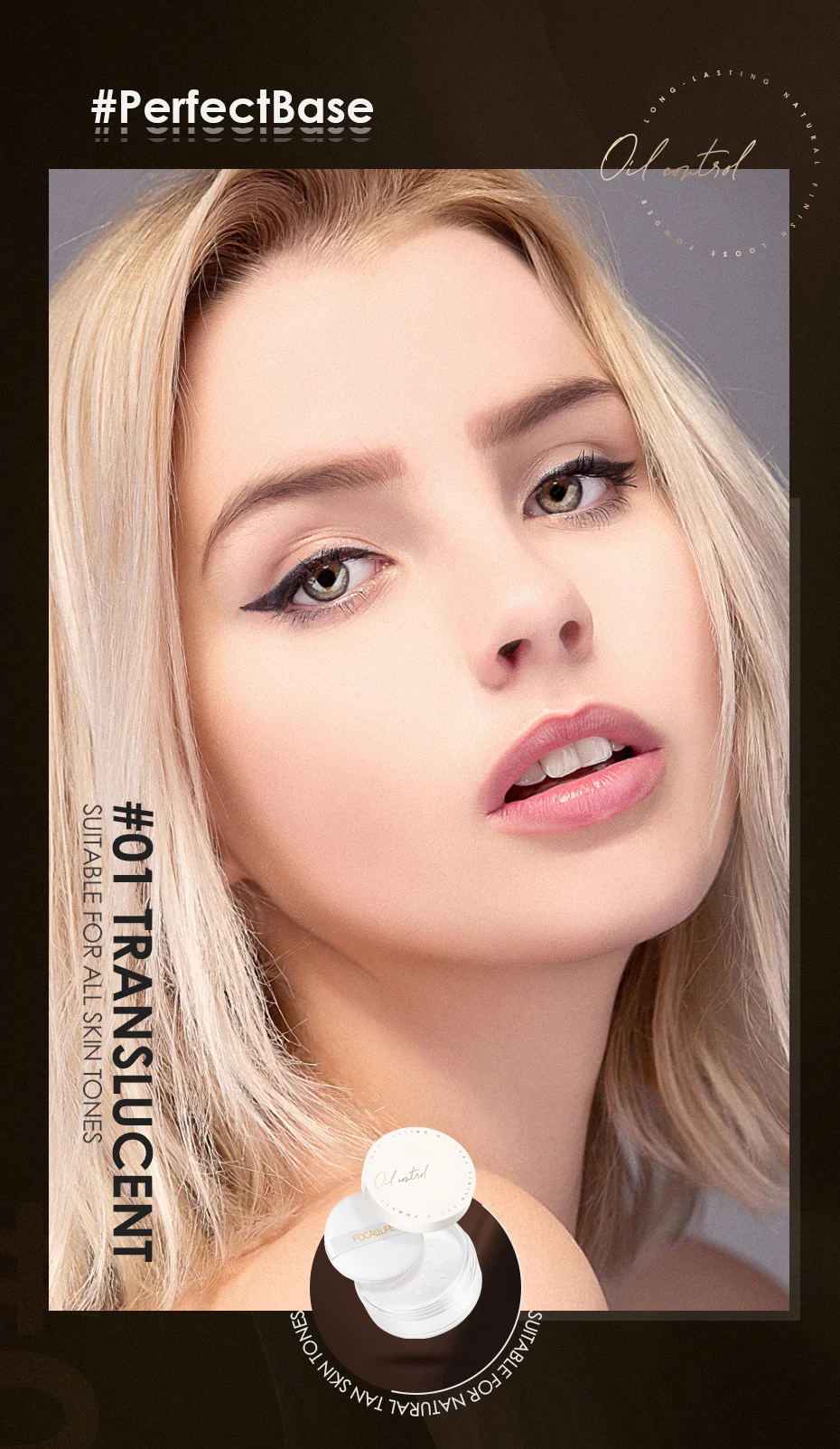 Focallure Fa201 Waterproof Face Powder Loose Setting Powder Face Powder