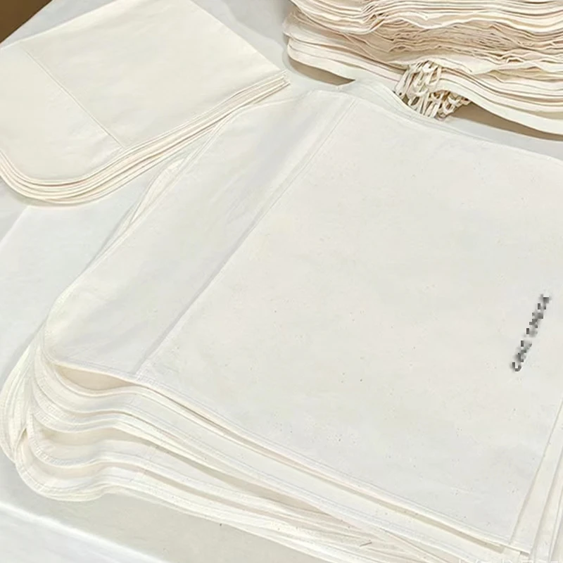 Custom Logo Printed Eco Recycle Drawstring Packaging Cotton Dust Bag Soft Fabric Pouch Storage Cotton Dust Envelope Bag