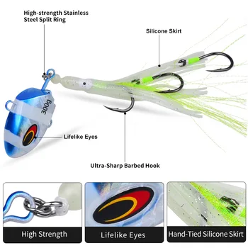 Cheery 100g-300g Squid Hook Soft Octopus Lure Boat Fishing Bait Slow Jigging with Lead Head Deep Sea Fish Lure – Soft Lure – view 4