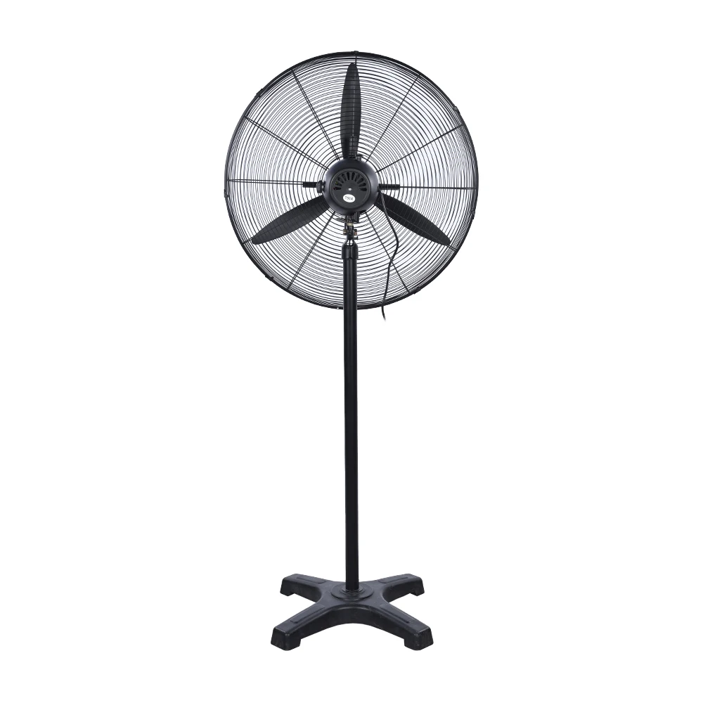 High-Speed 30-Inch Industrial Electric Fans Big Size Black Floor Pedestal Stand 3-Speed Switch Workshop Workshop Usage Metal