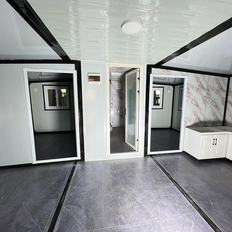 20ft 40ft  Customized China Expandable Container House 2 Bed 1 Bath Prefabricated Expandable Container House in Europe