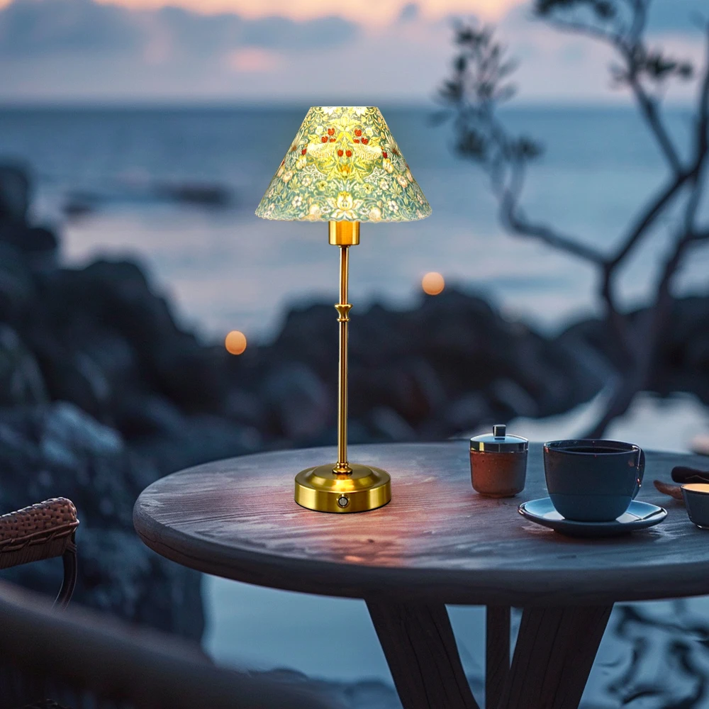 High Quality Classical Table Light for Weddings Fabric Cordless Lamps Replaceable Lamp Shade Hotel Restaurant Table Lamps