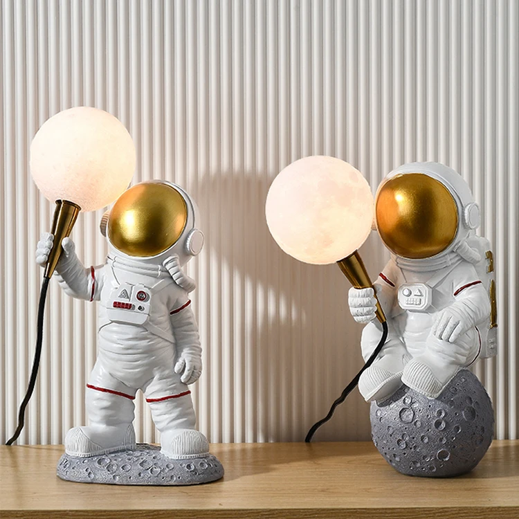 Popular model resin astronaut night light for babies children room wall light