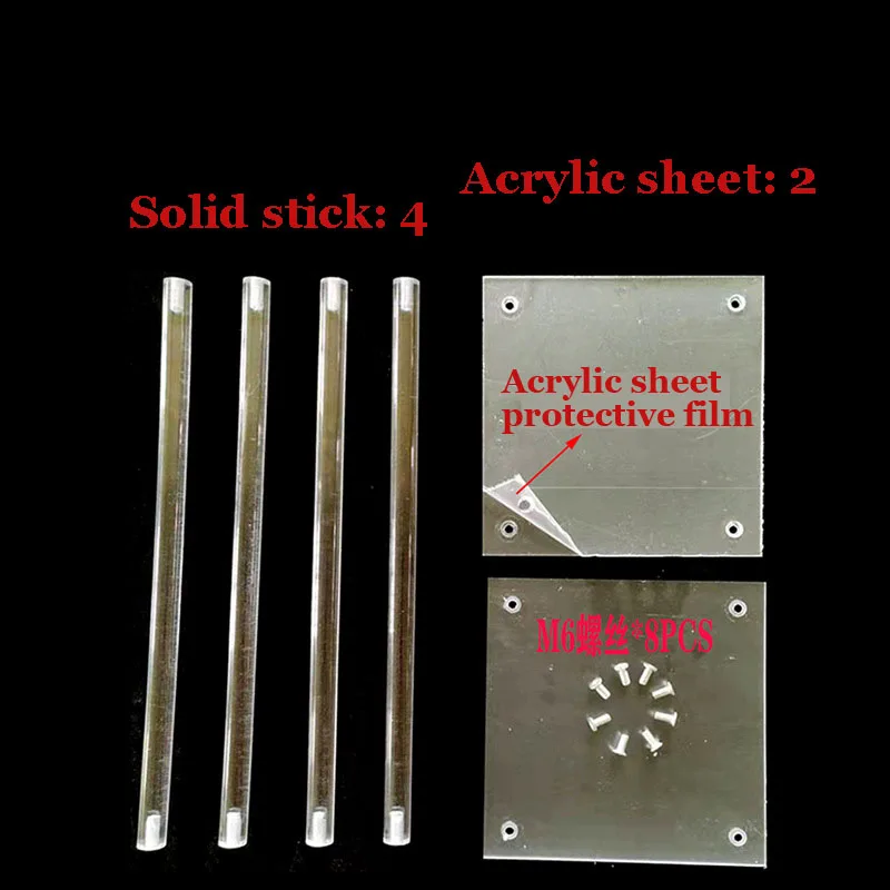 Wedding Crystal Decorations Acrylic Square Flower Stand Centerpieces