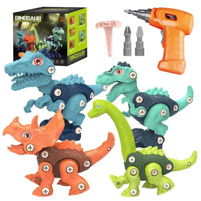 OZMI Take Apart Dinosaur Toys, Dinosaur Toys for Kids 3-5， 4 5 6 7 8 9 Year Old Boys Toys, Learning Educational Building Dinosaur Toys with Electric NETNEW Take Apart Dinosaur Toys, Electric Drill, STEM Engineering