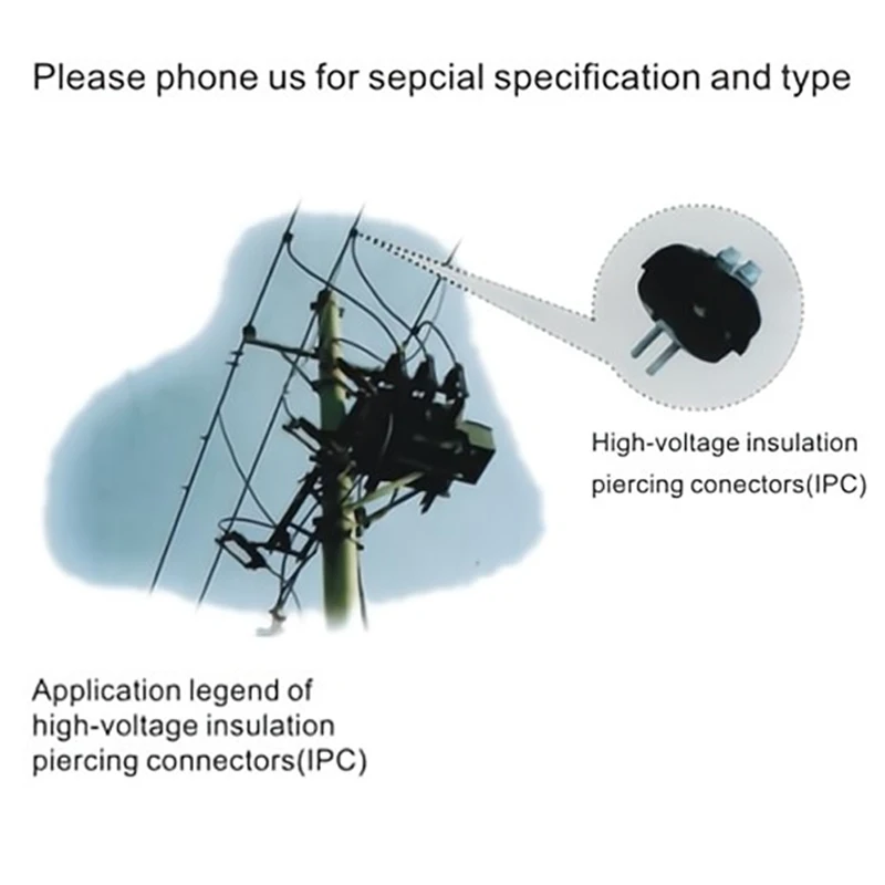 PC Type Abc Cable Accessories Waterproof Low Voltage Insulation Piercing Connector Black Standard Power Female Connector ISO9001