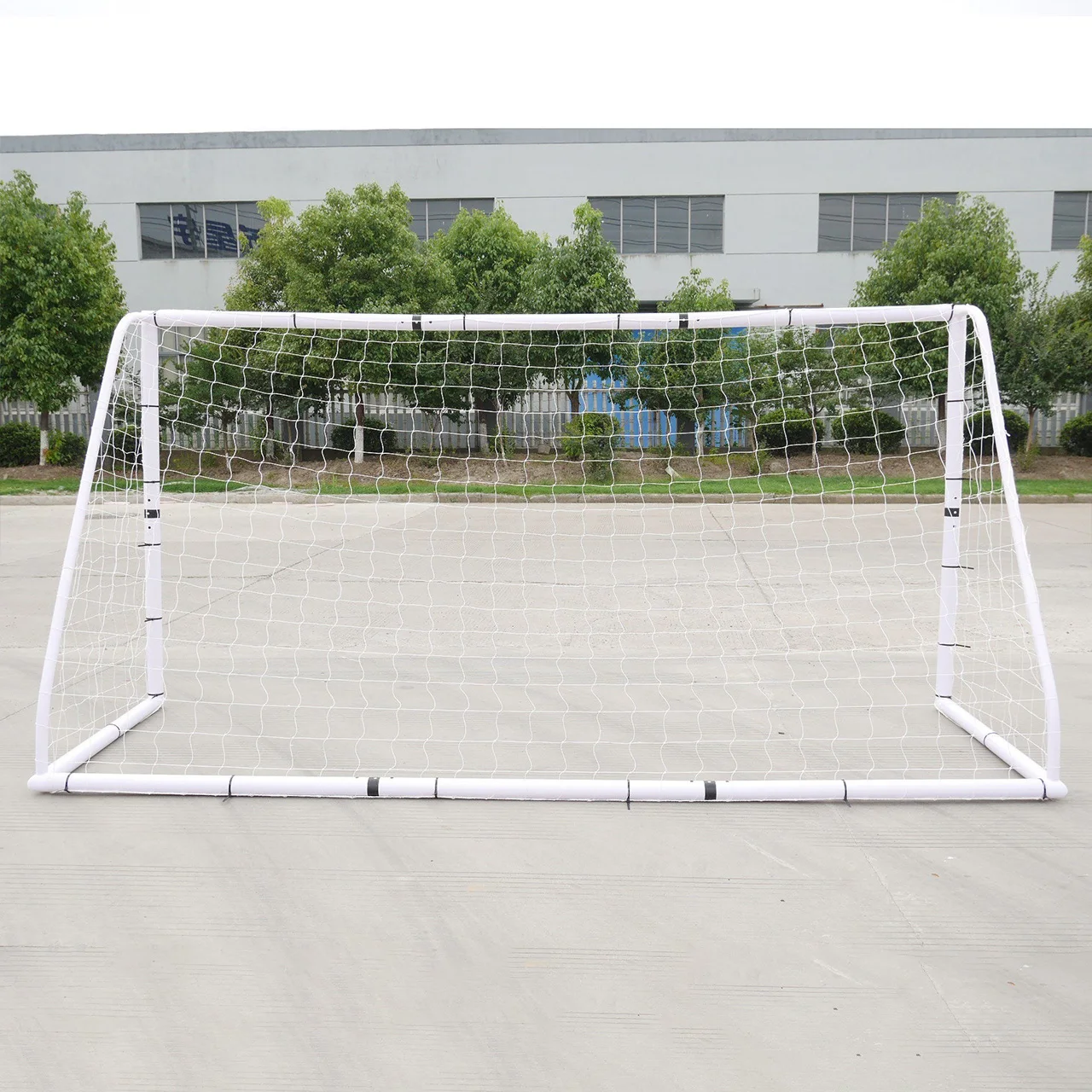 FORZA Portería de fútbol de competición [6 tamaños] | Porterías de jardín de PVC Ligeras y Resistentes a la Intemperie - Paredes de Objetivo Opcionales (Sin Pared de Blanco, 1,5m x 1,2m
