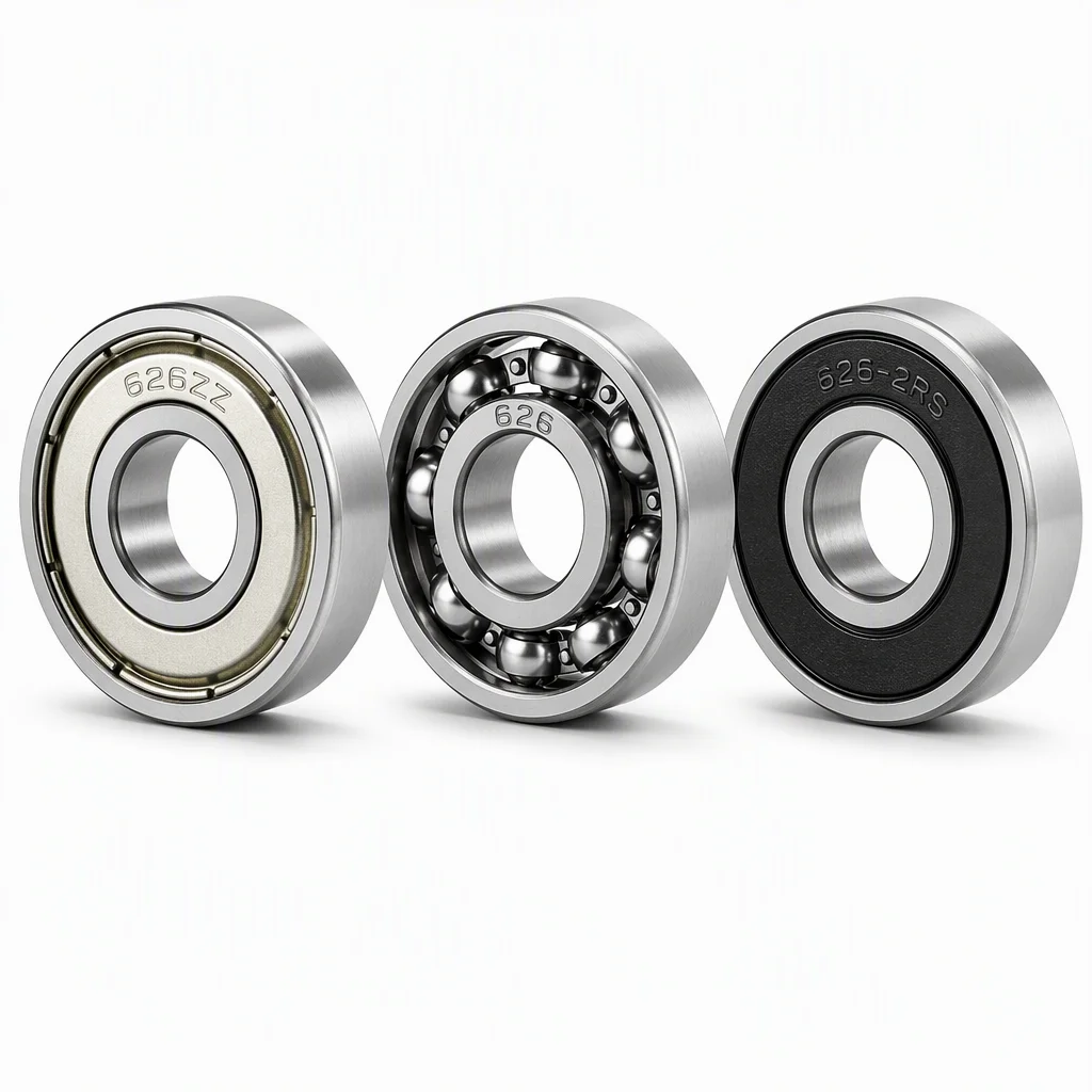 Deep Groove Ball Bearing 626ZZ P0 Chrome Steel C3 Clearance 2RS Grease Low Friction Long Life for Robotics Small Machinery