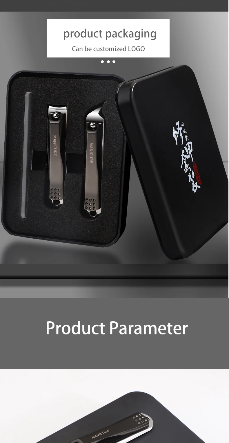 product good quality portable nail cutter professional manicure tool sharp nail clipper set-6