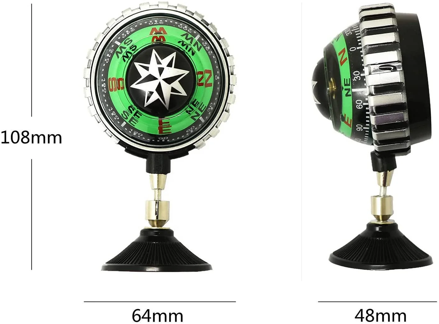 🧭Brújula Para Salpicadero Con Luz Nocturna Y Medidor De Inclinación | Ajustable 180° Para Coches, Camiones Y Barcos