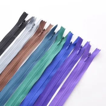 Wholesale Custom No.3 Invisible Zipper Fabric Tape Nylon Zipper C/E A/L Water Drop Puller
