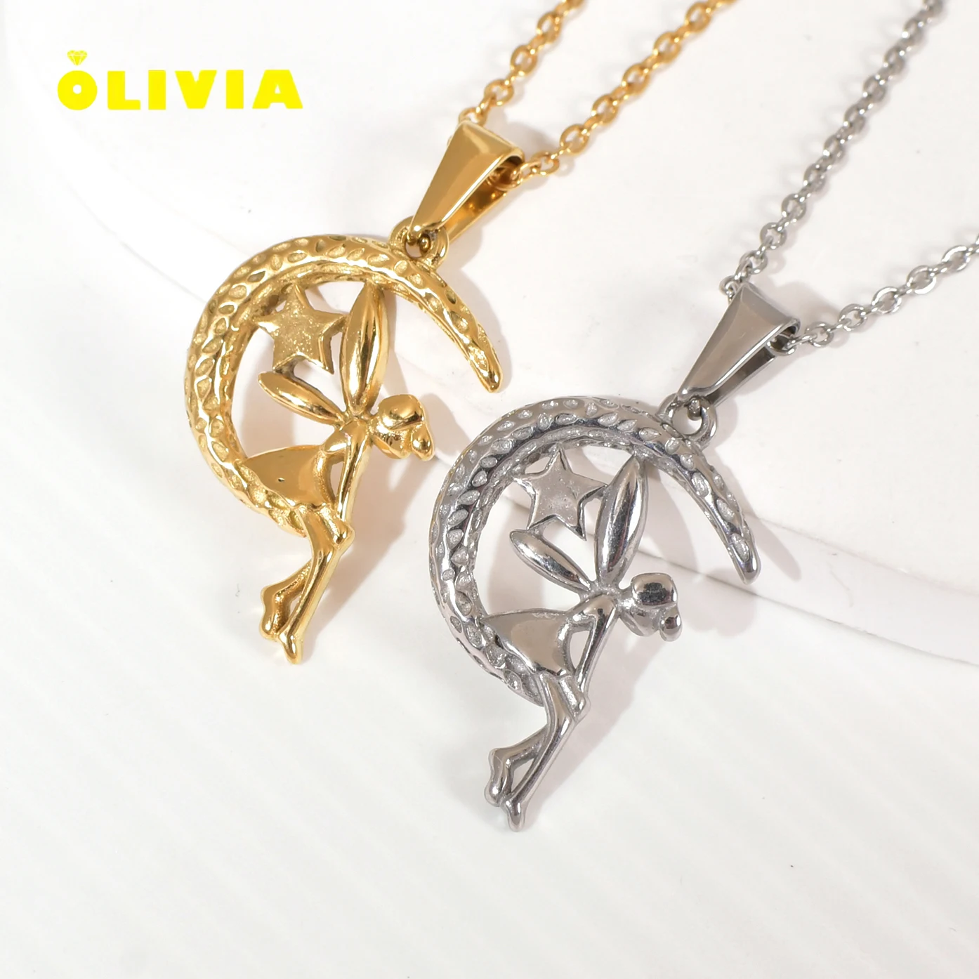 ファッションスター・オブ・デイビッドペンダントネックレス 18K 