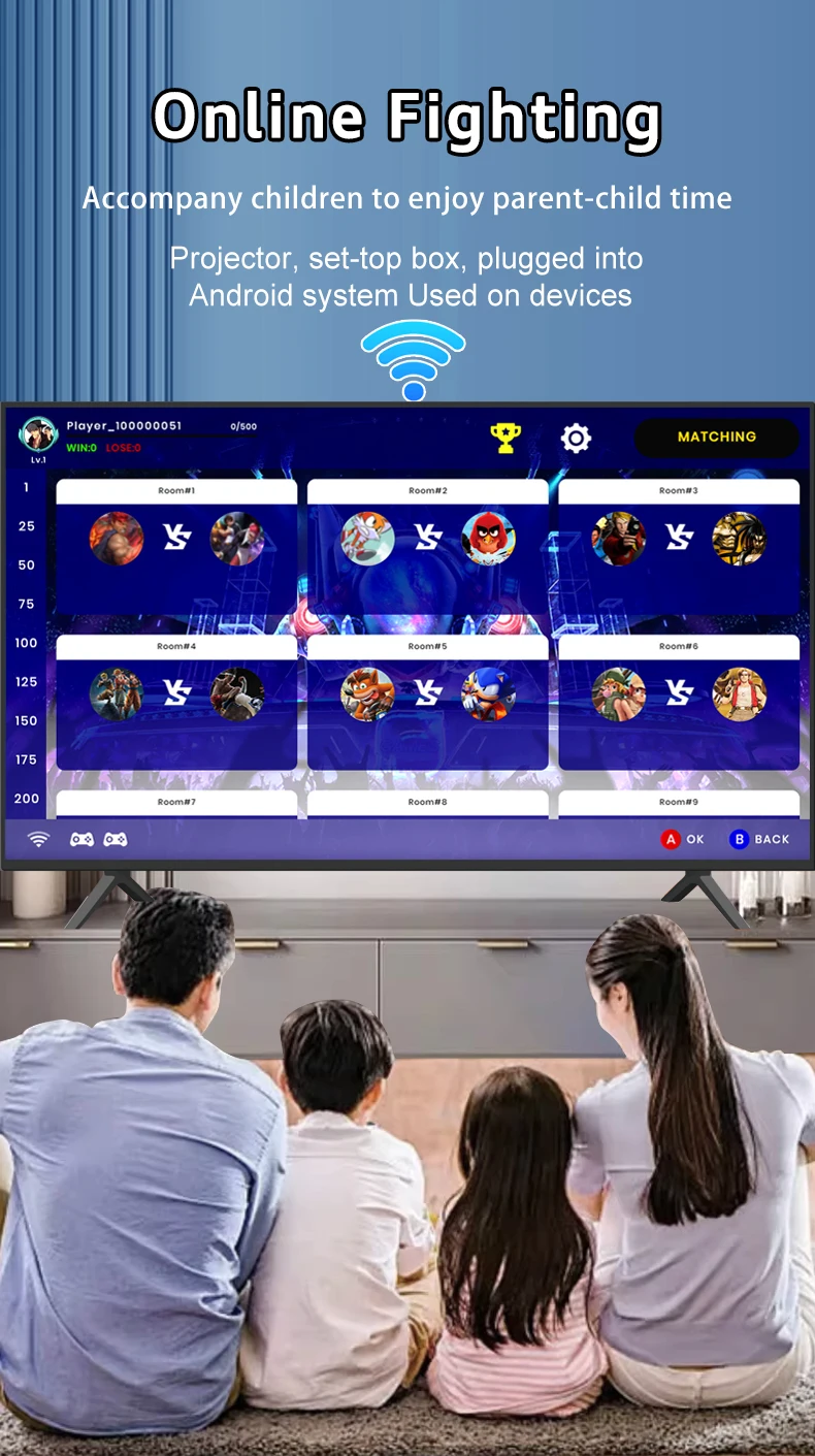 HY00 Portable HY00 Smart 4K 1080P Projector Remote Control Mini HY00 Android Home Game Box