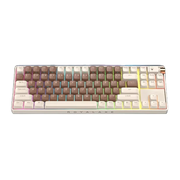 R87 Customization Wireless Mechanical Keyboard Hot Swappable Wired Dual Mode Wireless Keyboard RGB Backlit