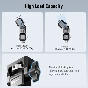 NEEWER Camera Monitor Mount with 3/8" ARRI Locating Thumbscrew, 1/4" Screw for 5" & 7" Monitor Compatible with Atomos Ninja V product image