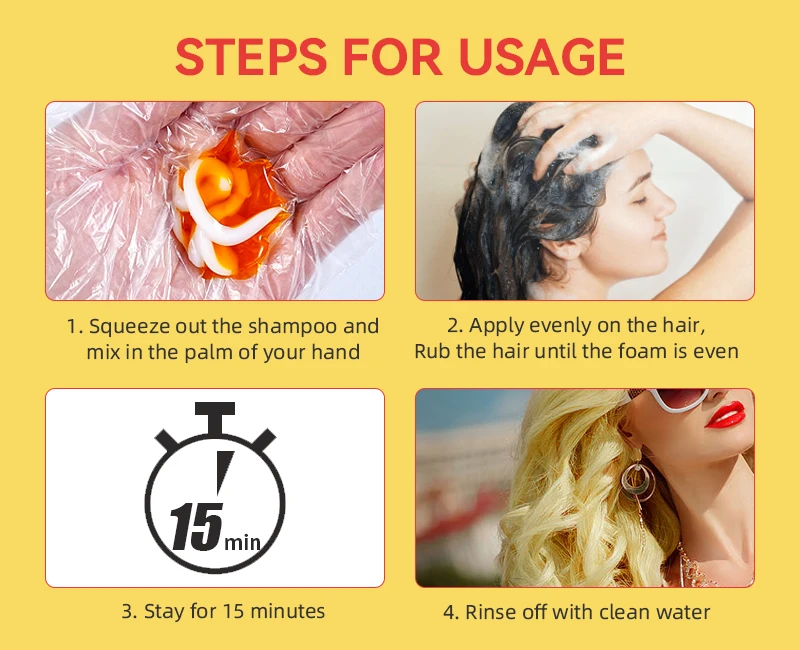 Disaar Argan Oil Nature Golden Shampoo Cover Gray White Hair Organic Hair Dye Shampoo of Gold