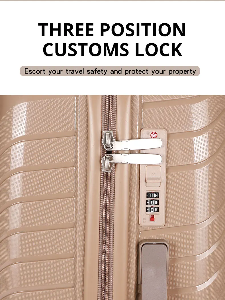 Zestaw bagażu z materiału PP wielobarwny, odporny na wstrząsy 5