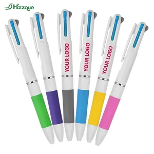Promotional 1.0mm Plastic Multifunctional Business Gift Customized Logo Ballpoint Pen Low Price Multi-Color