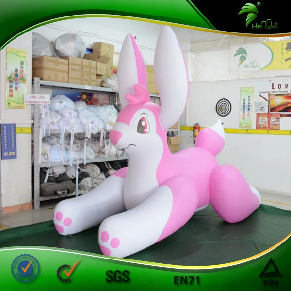 Balloon Inflatable Rabbit Ride on Inflatable Custom Pink Rabbit Balloon Bouncy Inflatable Toy ...