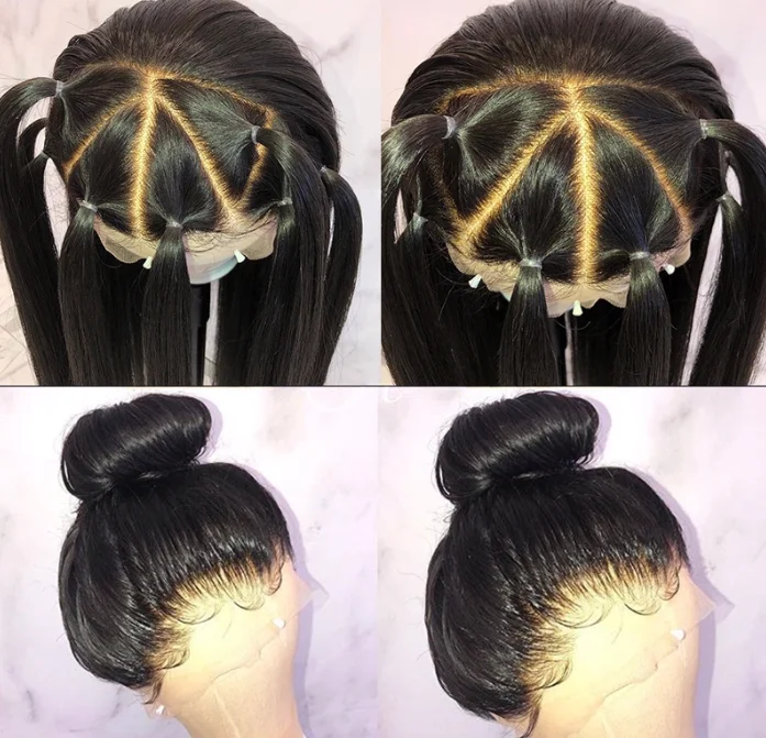 Huashuo Vendor Hd Transparent Swiss Lace Front Wig Human Hair 360 Lace Frontal Wig Glueless Brazilian 100% Virgin Full Lace Wig