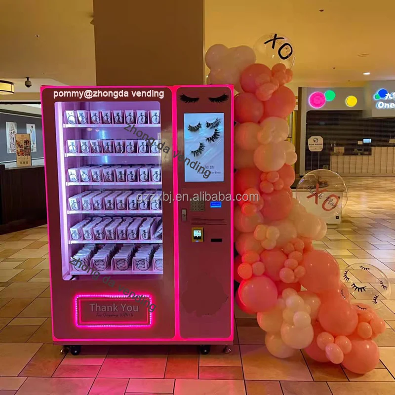 Top Sale Custom Pink Lash Vending Machine With Cash And Card Payment  Function - Buy Top Sale Custom Pink Lash Vending Machine With Cash And Card  Payment Function Product on
