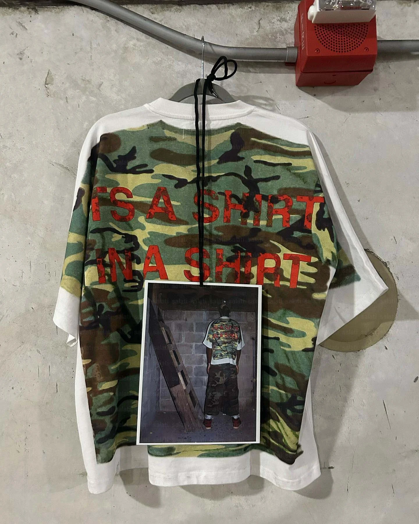 Salati Manufacturer Oversized Camouflage T-shirts 100% Cotton Streetwear Boxy Fit Cropped Tee Double Layer Camo T Shirt for Men gallery 3