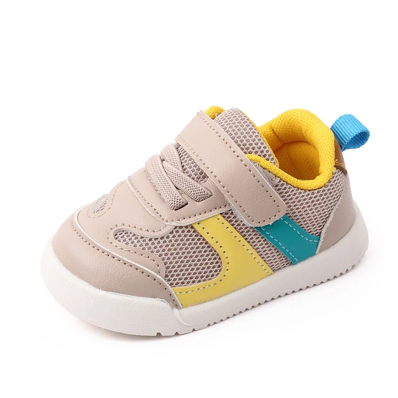 Spring and Autumn Boys Mesh Breathable Soft Sole Casual Non-slip Girls Matching Color Kids Sports Shoes details