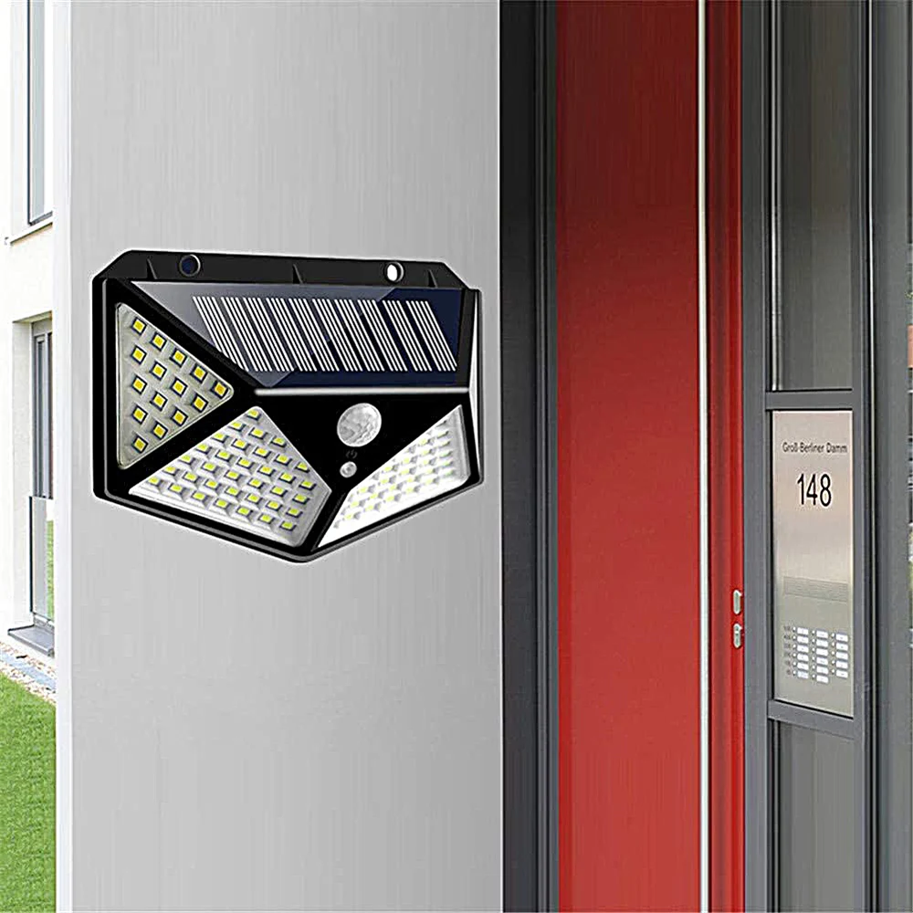 IP65 Waterproof home led solar light PIR motion sensor Outdoor lamp solar security wall light 100 led Solar Lights supplier