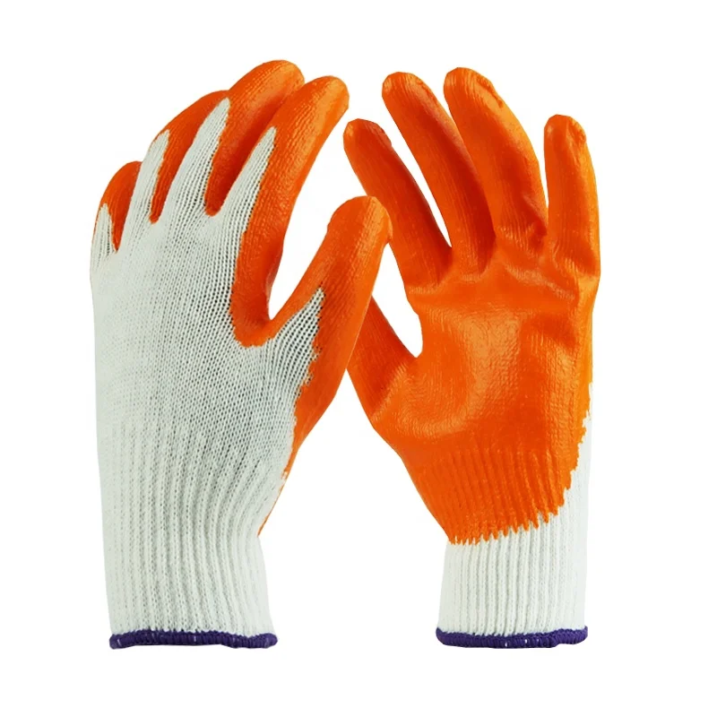 Boss Men's Blaze Orange Camouflage Jersey Cotton Knit Wrist Work Gloves...