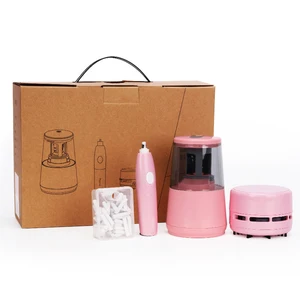 Electric Combination Stationery Set Custom Logo Children Gift ThreePiece Set Automatic Pencil Sharpener Eraser Vacuum Cleaner