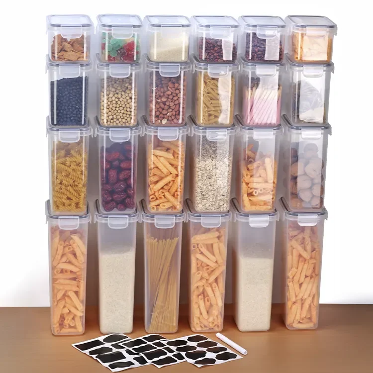 plastic Transparent Kitchen4U - 24 Pcs Storage Container Set for