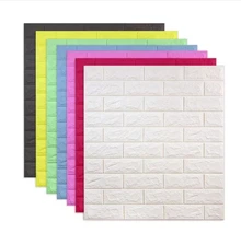 Color brick 3d foam self-adhesive wall sticker